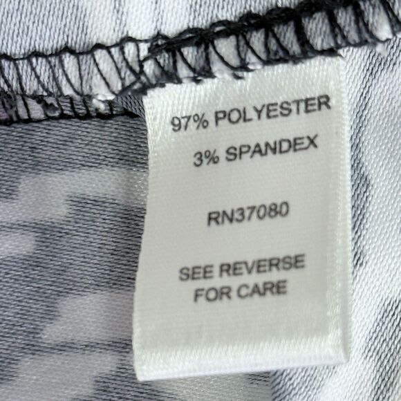 Cato Dress Womens Sz 8 Black Pink White Pockets Sleeveless Abstract Print Belt - Picture 14 of 16